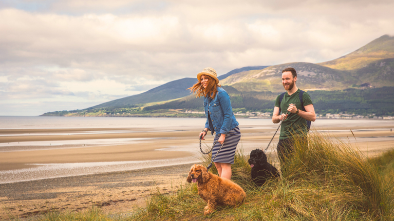 Walking in Murlough National Nature Reserve, County Down